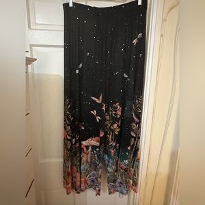 Fairytale Floral Palazzo Pants - Unlimited Blackmilk palazzo pants Size XXL